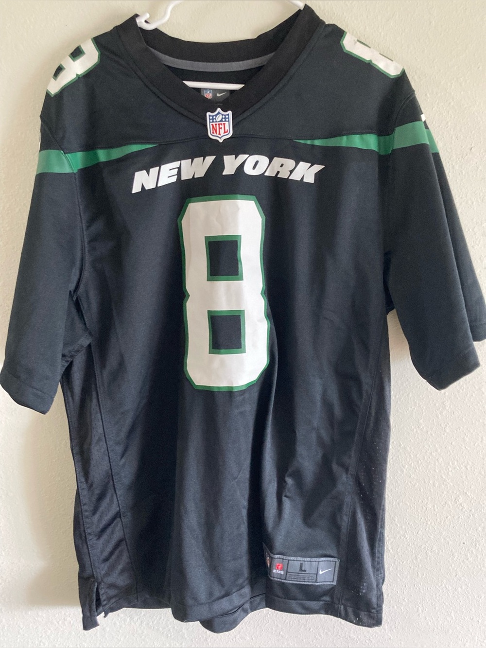 New York Jets #8 Aaron Rodgers Nike NFL Jersey – Men’s Size L